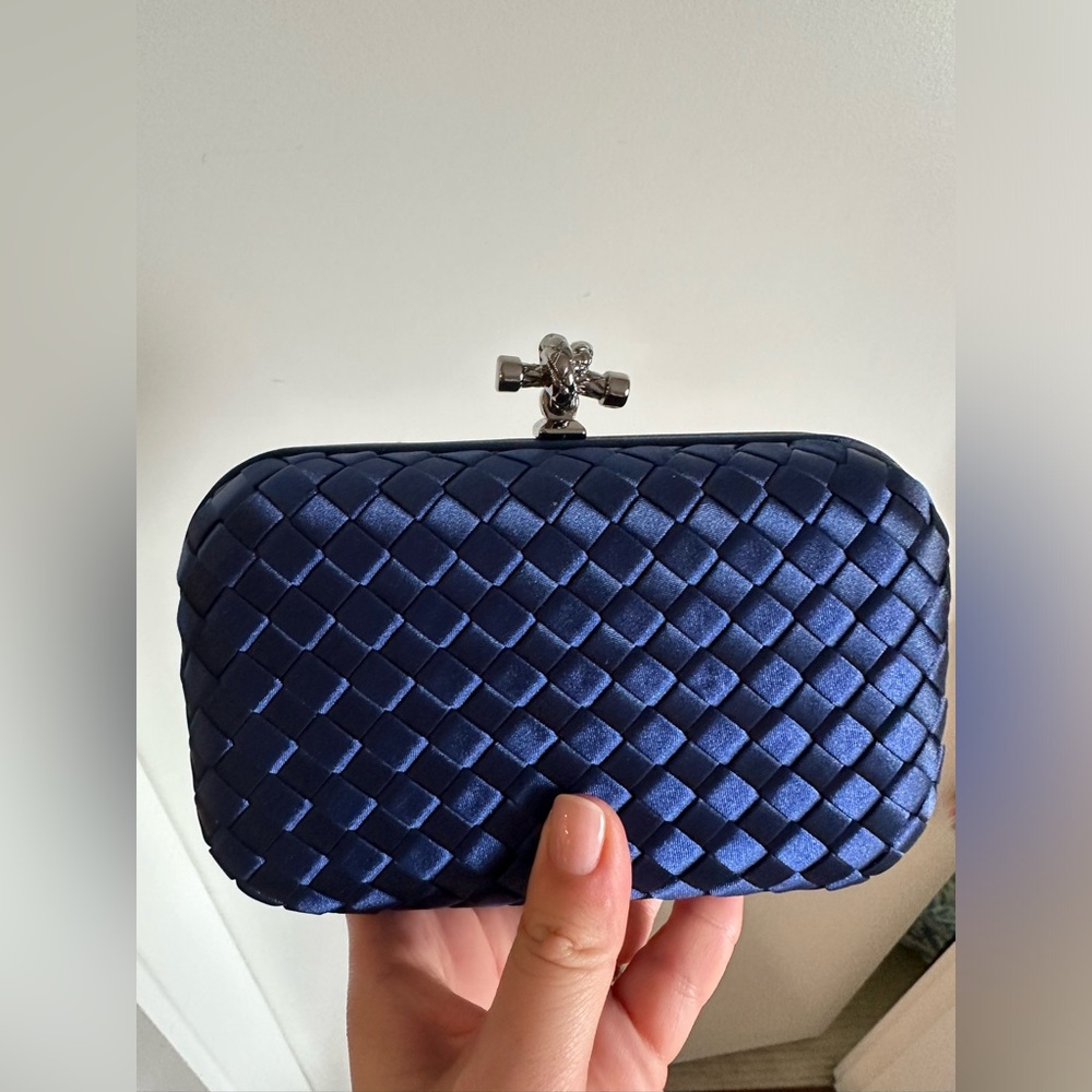 Blue Woven Clutch